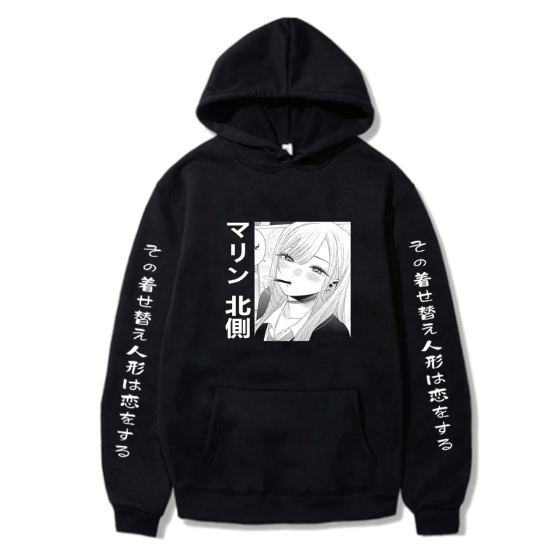 

Harajuku Anime My Dress Up Darling Kitagawa Marin Cute Graphic Printed Hooded Men Women Hoodies Manga Sweatshirt Unisex Pullover