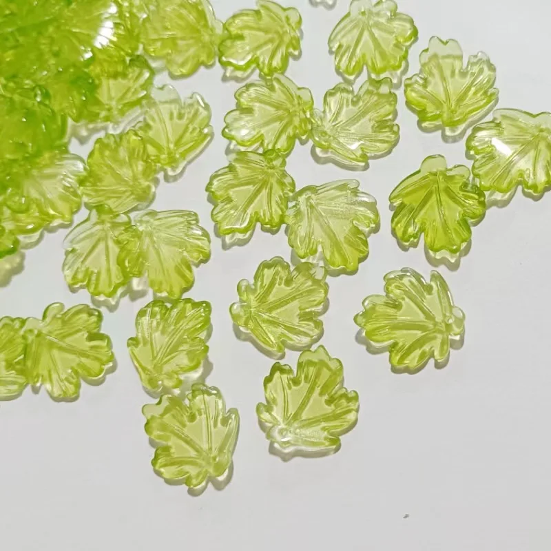 20pcs 21x23MM Pumpkin Leaf Lampwork Glass Beads Czech Crystal Loose Beads For Jewelry Making Handmade DIY Beacelets Accessories