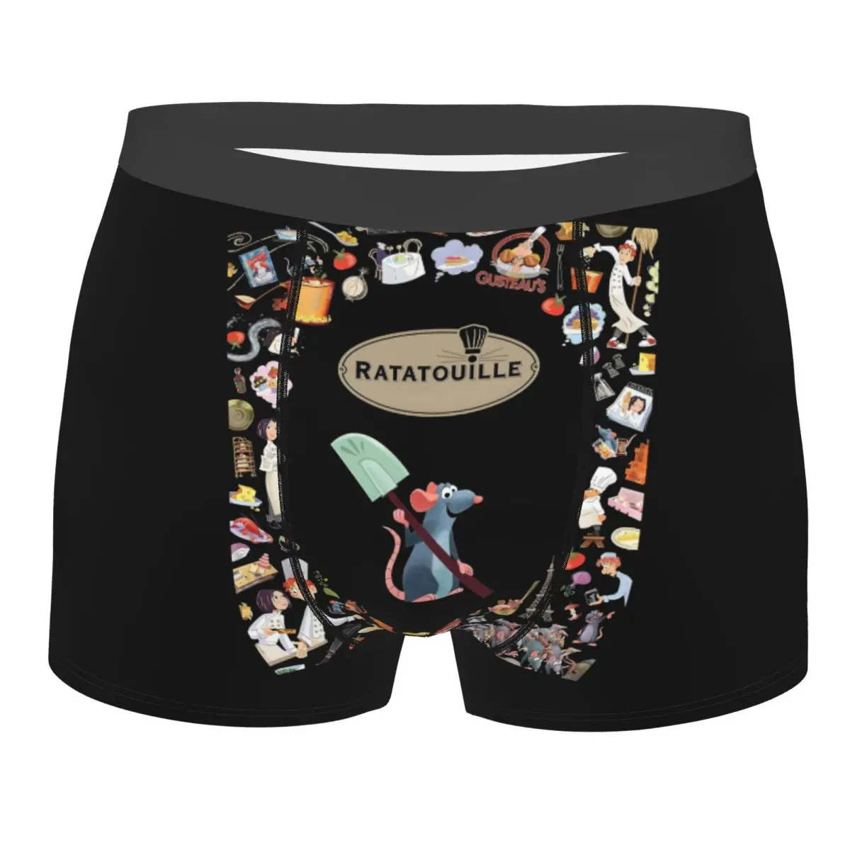

Custom Fashion Ratatouille Remy Animes Boxers Shorts Panties Men's Underpants Breathable Comic Briefs Underwear