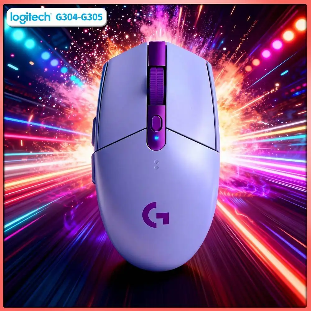 Logitech G305 Gaming Mouse with High Precision 12000 DPI HERO, LIGHTSPEED Wireless, 6 Custom Buttons, 250h Battery, PC Mac