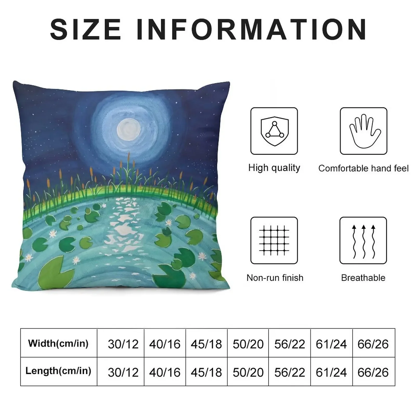 Lily Pad Moon Throw Pillow Luxury Living Room Decorative Cushions Pillowcase Cushion christmas supplies Plaid Sofa pillow