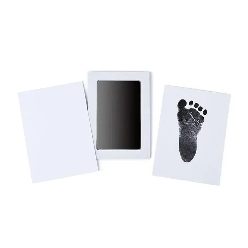 Baby Shower Gift Baby DIY Newborn Hand And Footprint Kit Ink Pads Photo Frame Handprint Toddlers Souvenir Accessories Safe Clean