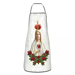 Custom Bib Our Lady Of Fatima Virgin Mary Apron Unisex Adult Chef Cooking  Portugal Rosary Catholic Tablier Cuisine Baking