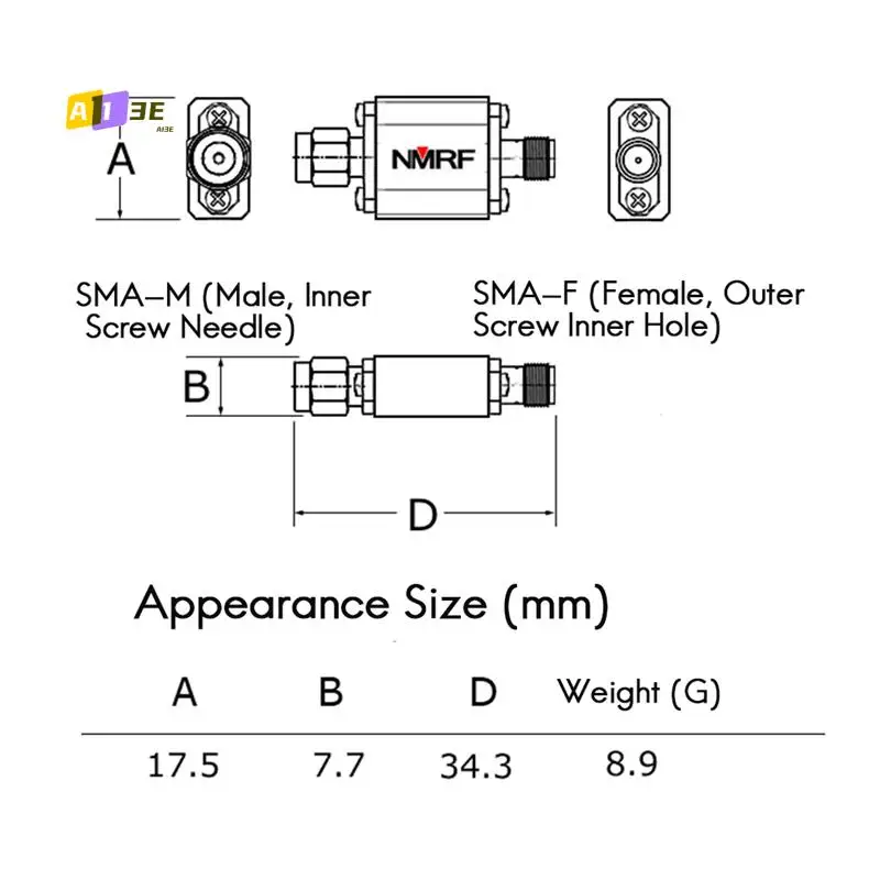 

A13E-FBP-2400 Полосовой фильтр 2,4G 2450 МГц Специальный интерфейс SMA с защитой от помех Zigbee