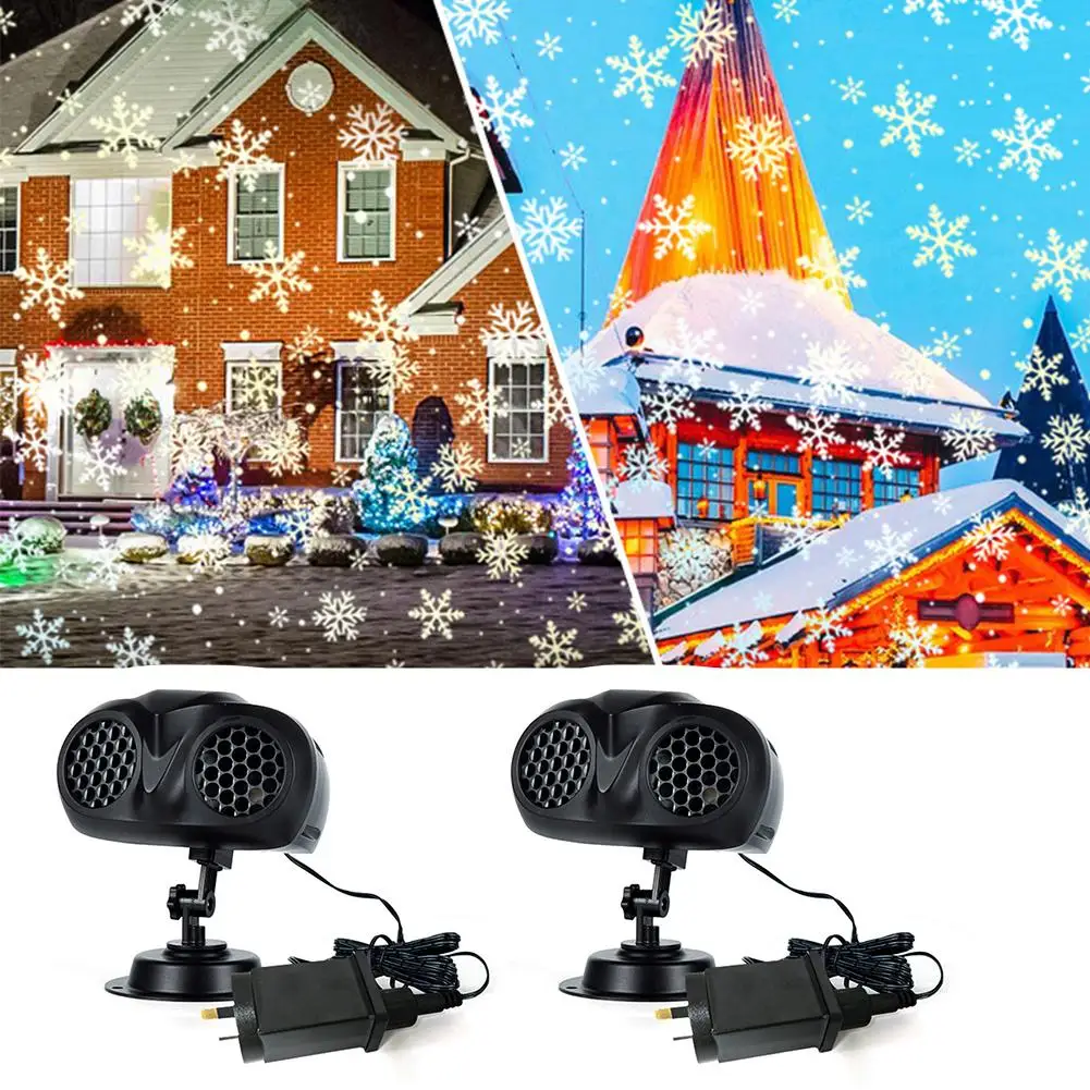 Christmas Snow Projector LED Mobile Snow Projection Outdoor Light And Light Gift Landscape Indoor Snowflake Holiday Winter N4V9