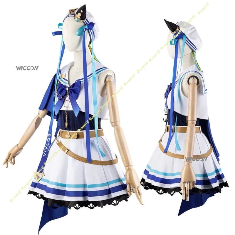 game Uma musume Pretty Derby Vivlos Cosplay Costume for Halloween Christmas Skirt Shoes Woman Sexy Kawaii Party Halloween Suit‌ view 2