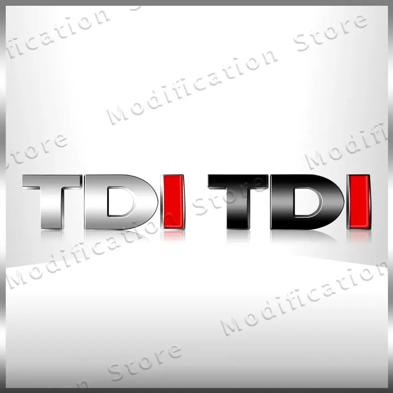 Creative 3D ABS TDI Letter Logo Emblem Car Fender Side Rear Tail Trunk Badge Sticker For Golf 4 5 6 MK4 MK5 Passat Jetta Polo