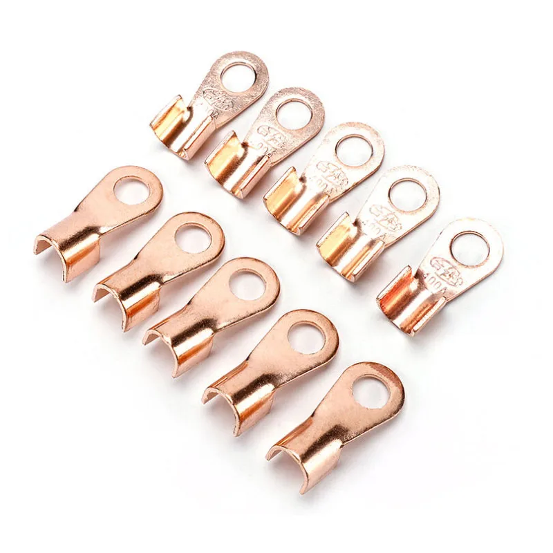 

5 Pcs 3A-300A OT Series Opening Set Copper Nose Wire Ear Copper Terminal Cold Pressing Terminal