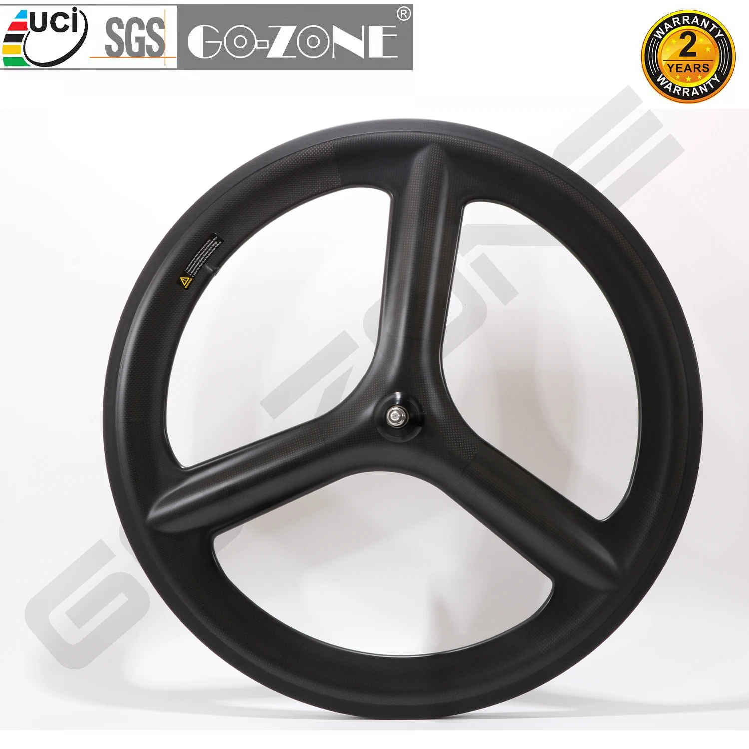 

3 spoke 700c Road wheel Rim Brake carbon wheel 23mm Width 66mm Height Clincher Road / Track Fixed Gear V Brake Wheels