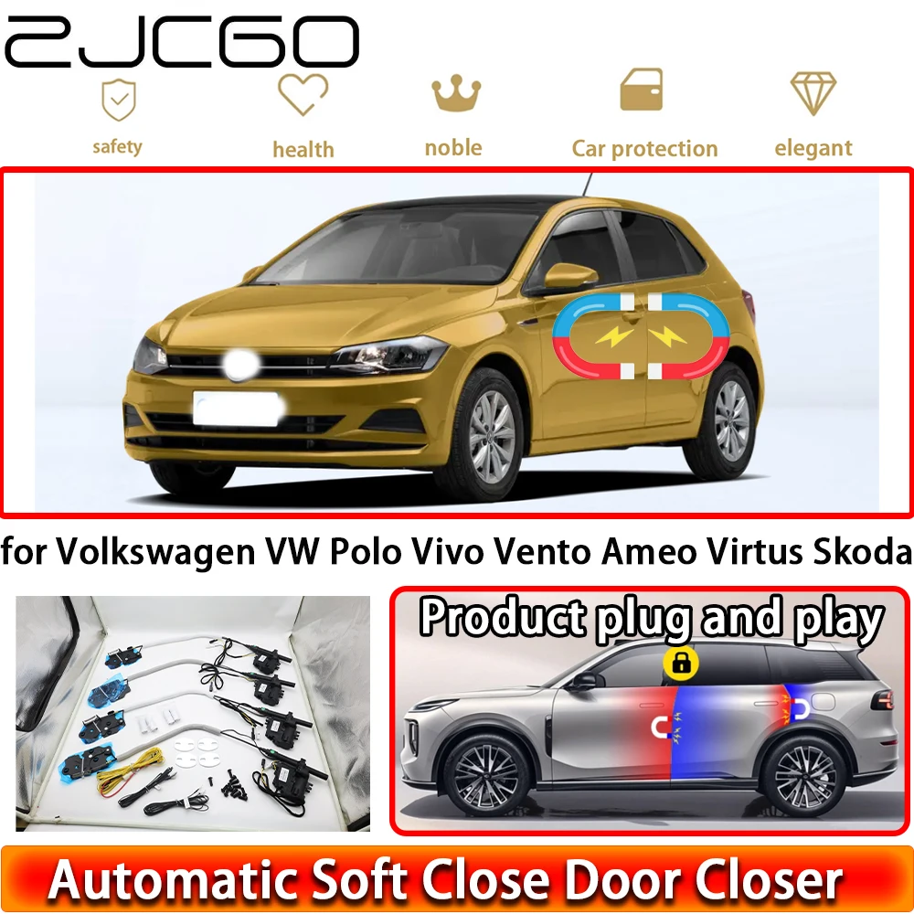 

for Volkswagen VW Polo Vivo Vento Ameo Virtus Skoda Rapid Soft Close Door Power Closing Latch System Auto Pull Door Easy Close