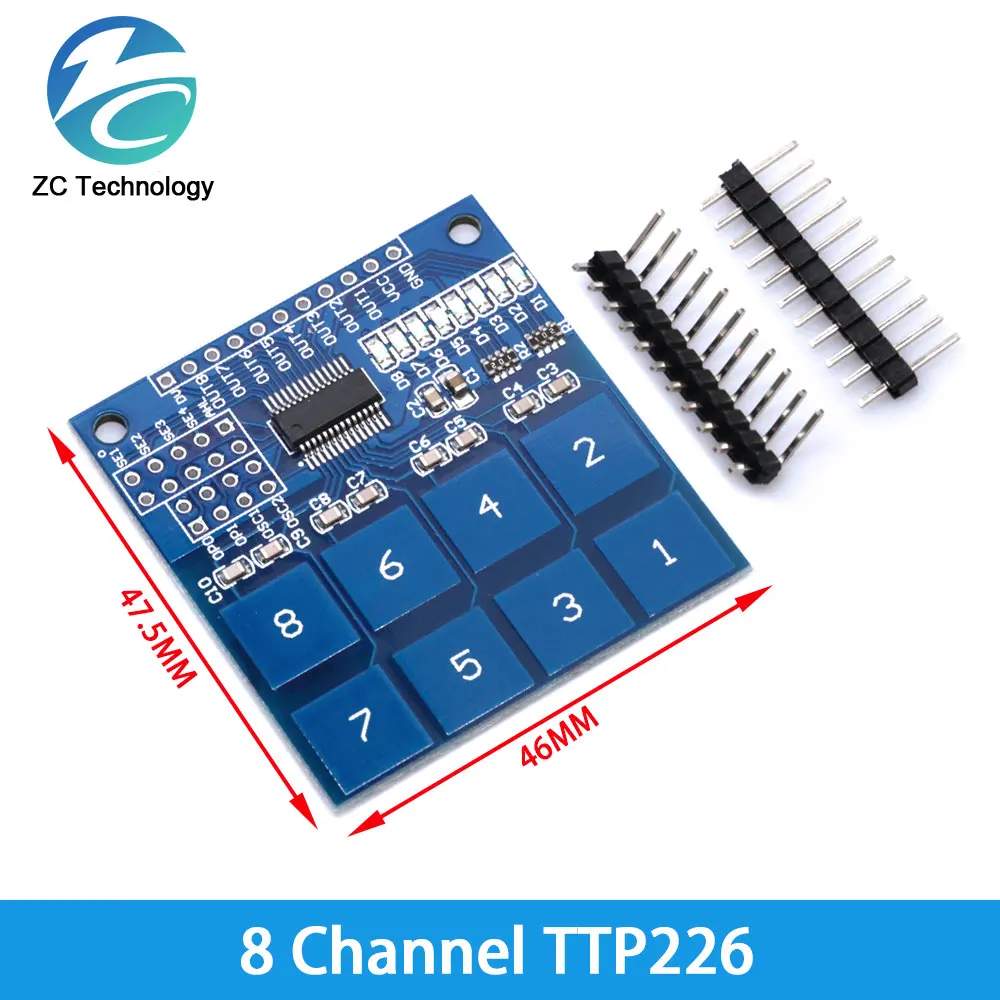 TTP224 \\TTP226 \\TTP229 Jog Digital Touch Switch Sensor 1/4/8/16 Channel Touch Key Capacitive Module