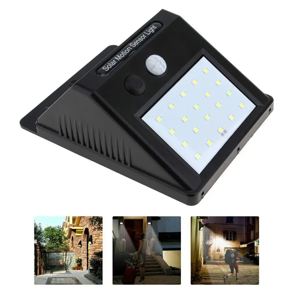 Linterna LED impermeable para exteriores, sensor de luz solar de pared para jardín, calle, lámpara automática, movimiento público, carretera, blubs nocturnos