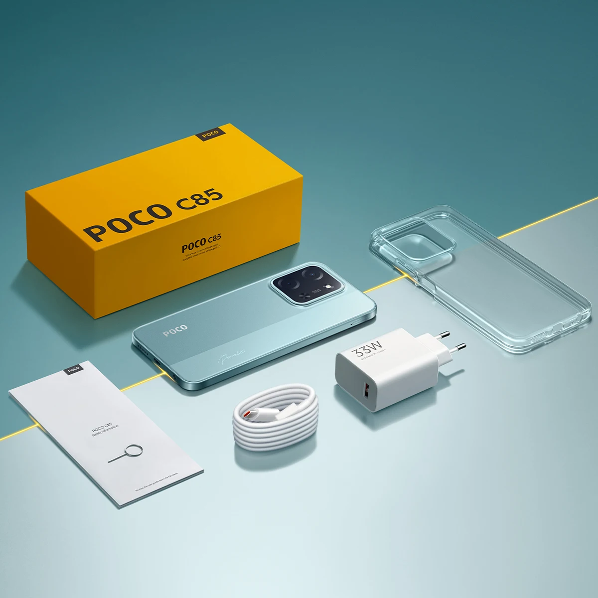 POCO C85(25078PC3EG) 256GB ROM AMOLED WQHD + 120 هرتز 6.9 هاتف ذكي معالج ثماني النواة قوي، بطارية 50 ميجابكسل 6000 مللي أمبير 33 وات