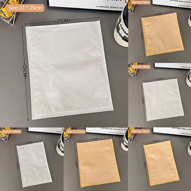 10 pezzi di carta Kraft usa e getta con sacchetti di imballaggio per pane con finestra sacchetti di cibo per feste per biscotti a prova di olio per la colazione