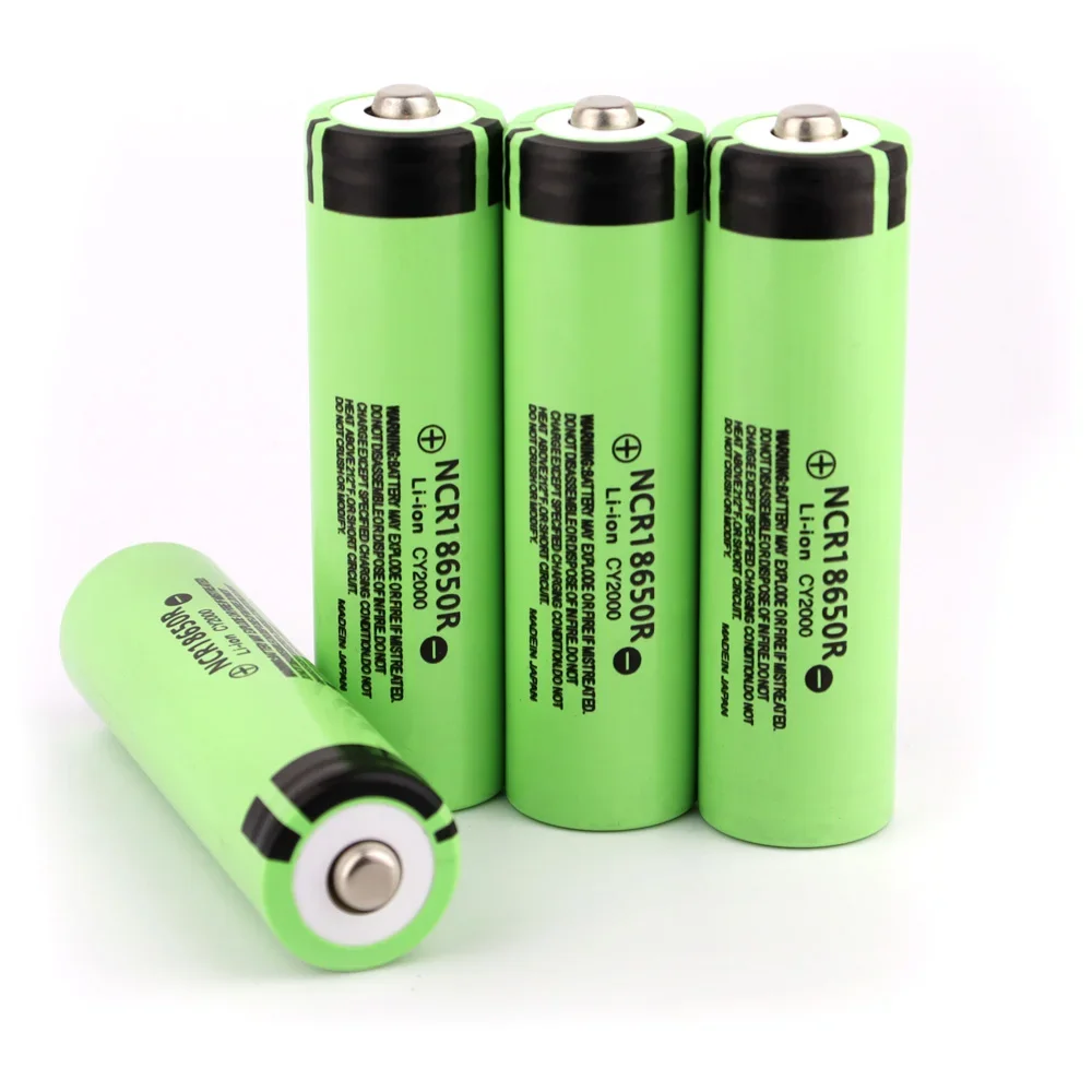 Hot 100% New Original NCR18650R 3.7V 2000mAh 18650 Lithium Rechargeable Battery For Flashlight Batteries (Button Top)