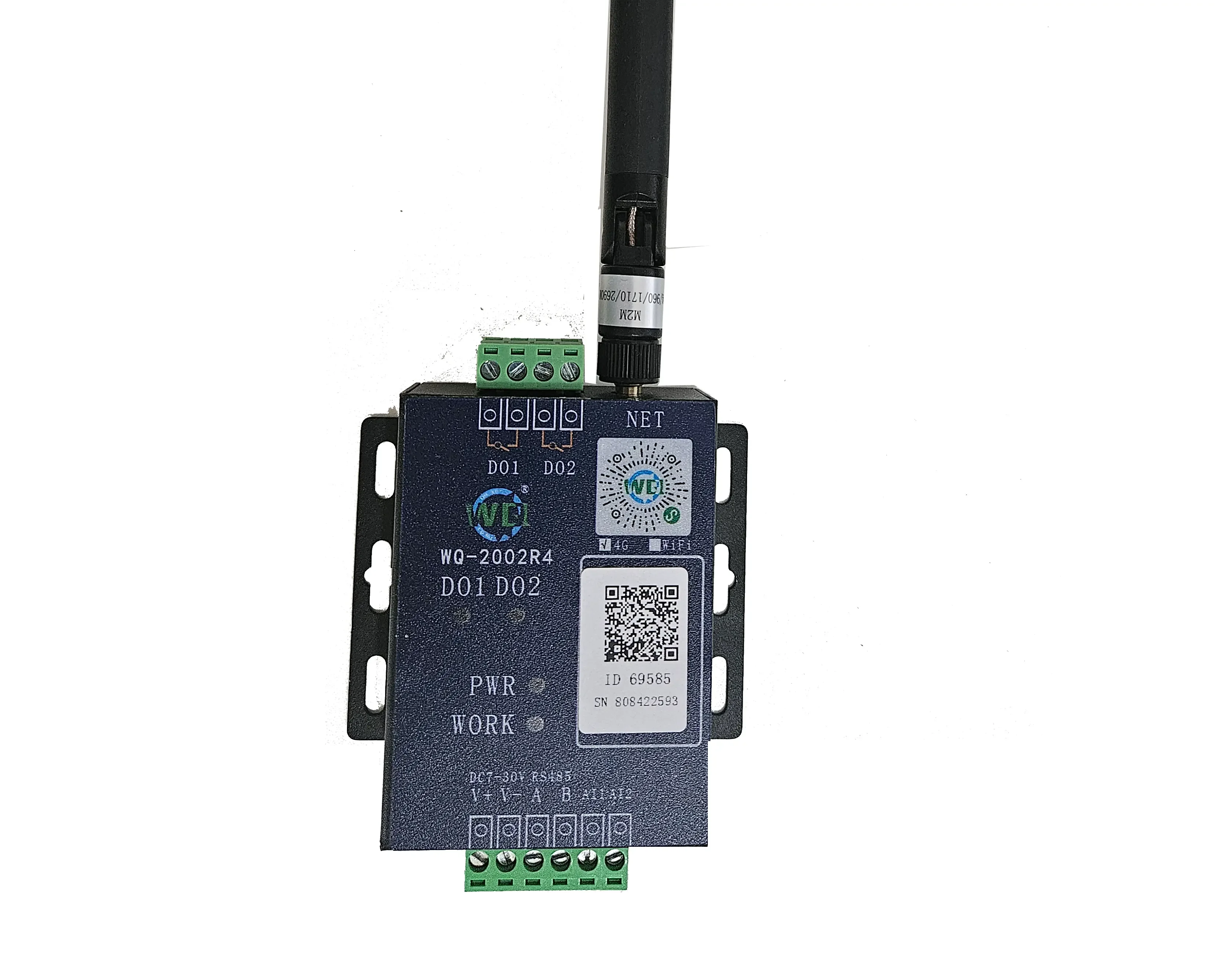 WQ-2002R4 Lora Naar Rs485, Lora Naar Analoog 4-20ma, 2 Relais, 10Km Draadloze Transmissie Modbus Io Module