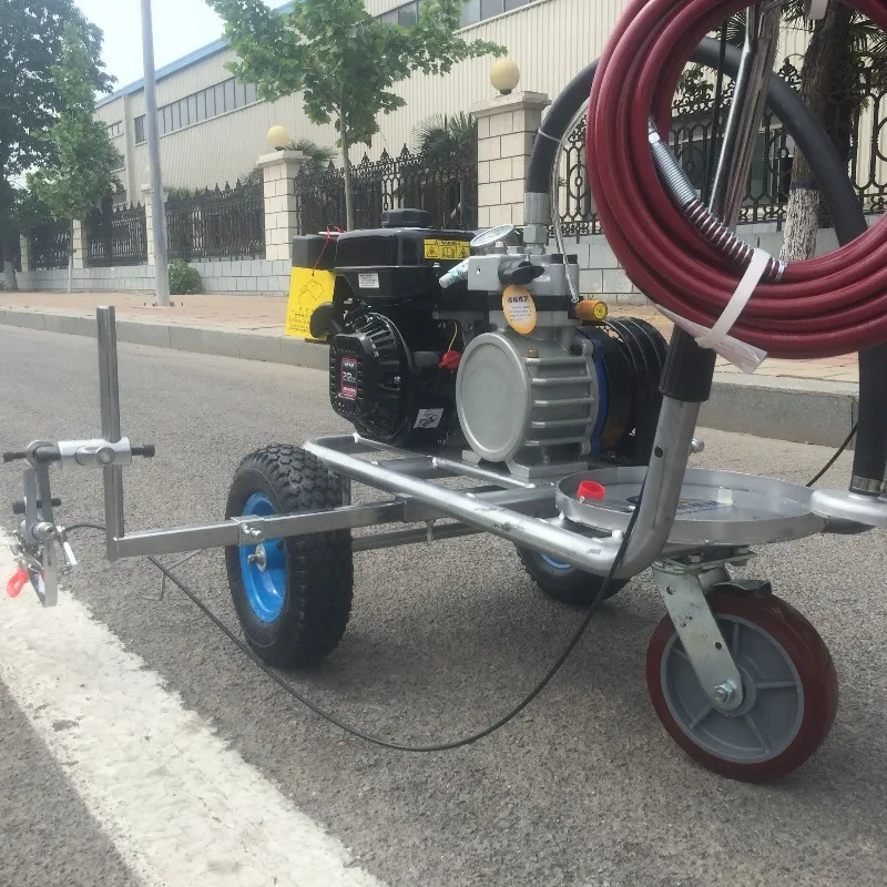 

Hand-push Airless Line Striper Pavement Cold Paint Road Marking Machine Parking Lot Painting Line Striping Machine