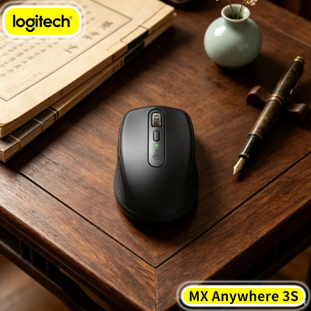 High-Precision Logitech MX Anywhere 3S - 8K DPI Darkfield, Magspeed Scroll, Silent Click, USB-C Charge