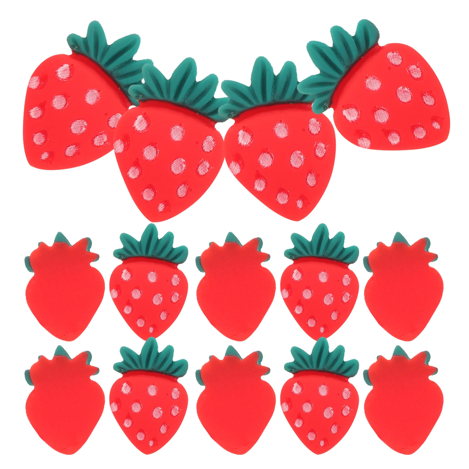 

30pcs Strawberry Cupcake Toppers Realistic Fake Fruit Cake Decorations Sweet Birthday Party Shower Dessert Supplies Red