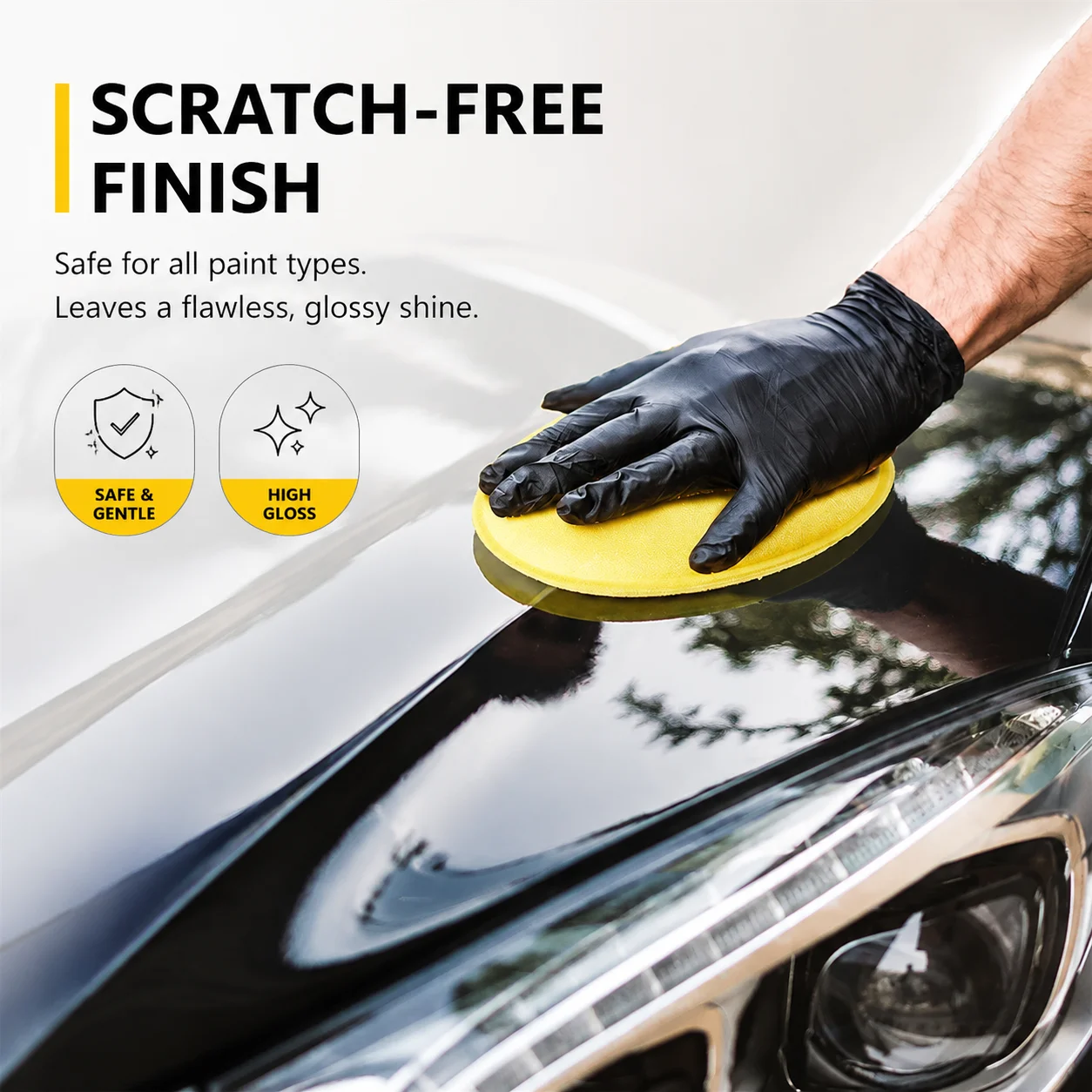 12Pcs Car Waxing Polishing Sponge Pads Soft Durable Comfortable Grip Foam Pads for Easy Application And Surface Polishing