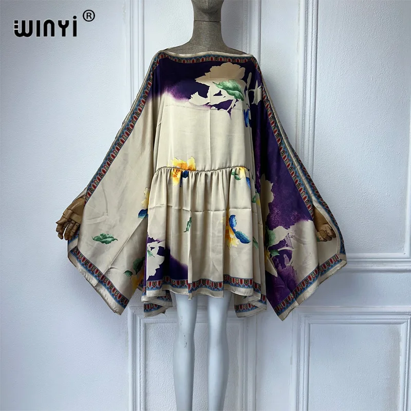 WINYI African elegant dress beach outfits women Beach Wear Bikini Cover up Robe summer clothes for women party long dresses