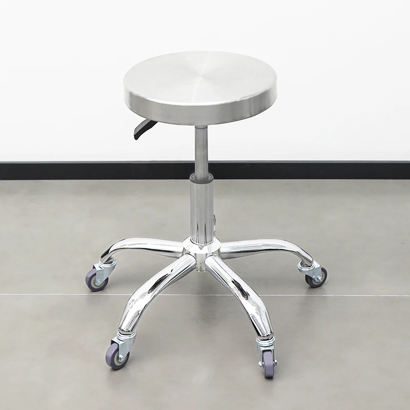 

Stainless Steel Beauty Stools Hair Salon Chairs Lifting and Lowering Workbenches Hair Salon Manicure Swivel 미용실의자 Furniture AA