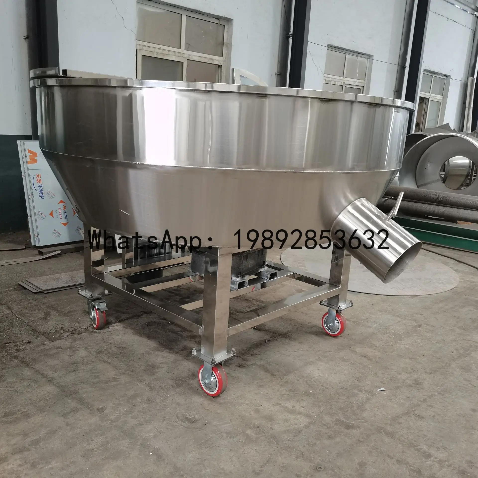 XL Dual-use Wet and Dry Flat Mouth Mixer Stainless Steel Feed Mixing Machine Powder