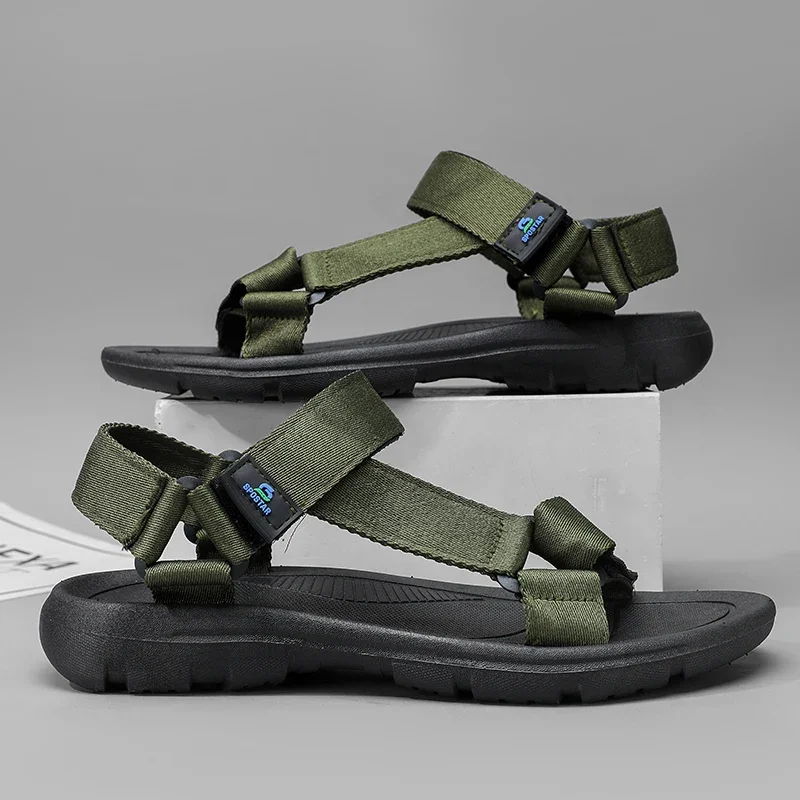 Men Summer New 2026 Casual Sports Sandals Outdoor Anti-slip Wear-resistant Soft-soled Slip-On Breathable Waterproof Beach Shoes