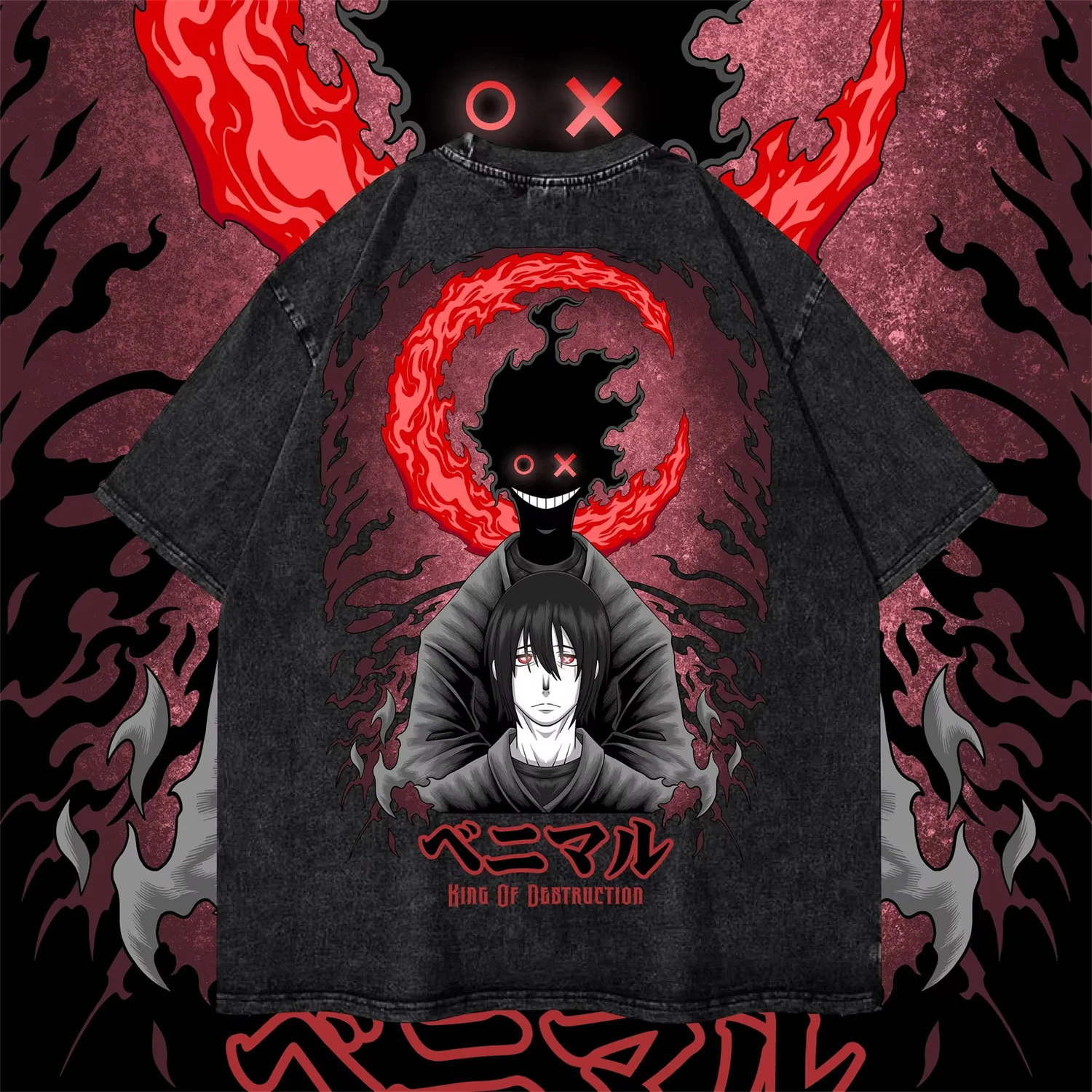 

Футболка аниме Fire Force Benimaru, мужская и женская винтажная хлопковая футболка, летняя уличная одежда в стиле Харадзюку, мужские топы, одежда