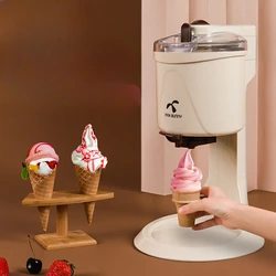 ABS Household Ice Cream Machine Children's Fruit Cone Fully Automatic Small Large Capacity One Click Cleaning