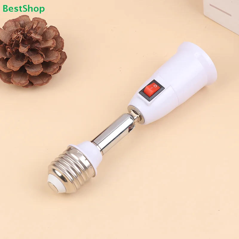 ♥E27/E27 Flexible Light Socket Extender with On/Off Switch - Adjustable Gooseneck Lamp Adapter