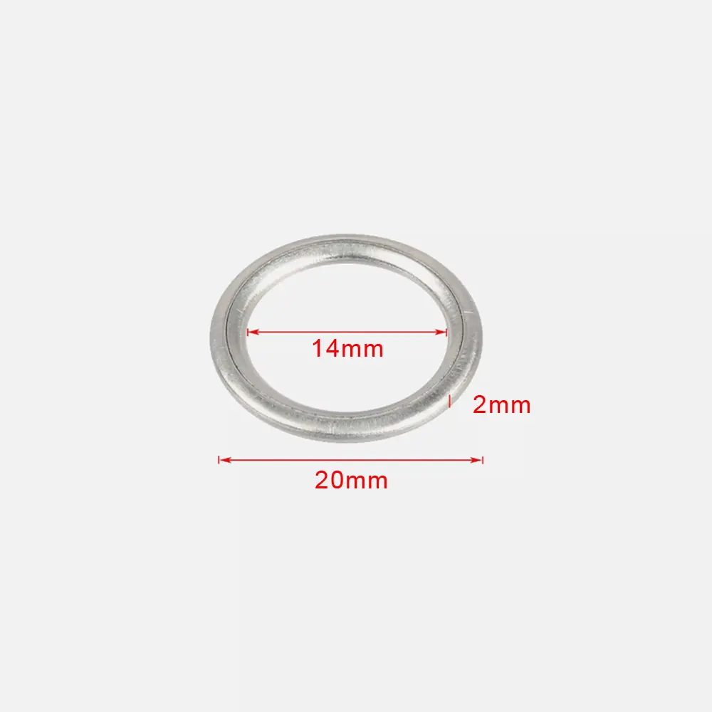 10pcs/1Set N0138157 Car Engine Thread Oil Drain Sump Plug Gaskets Washer Hole Seal Ring Car Accessories for Audi VW Seat Skoda