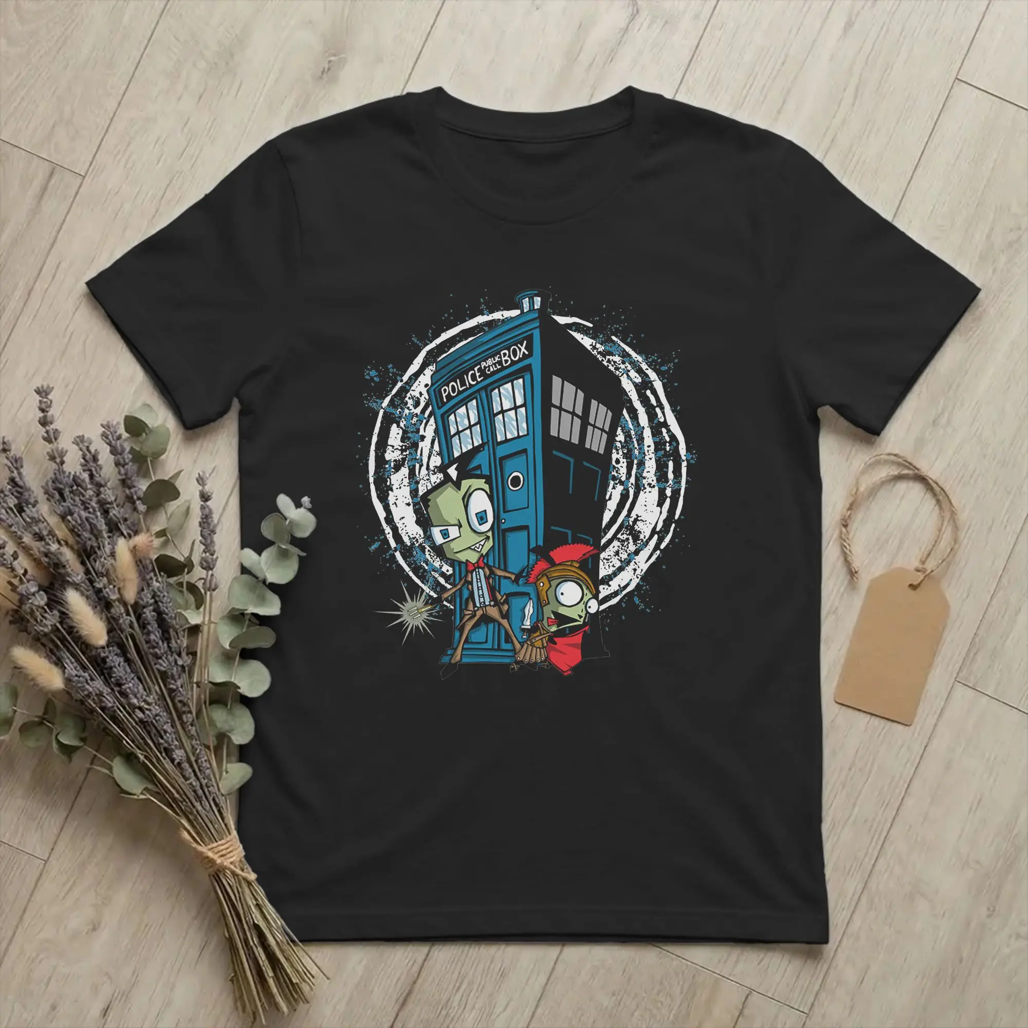 Invaders Zims  T-Shirt For Men Women Cotton Clothes Funny The Irken's Have the Blue Box  O-neck Short Sleeve