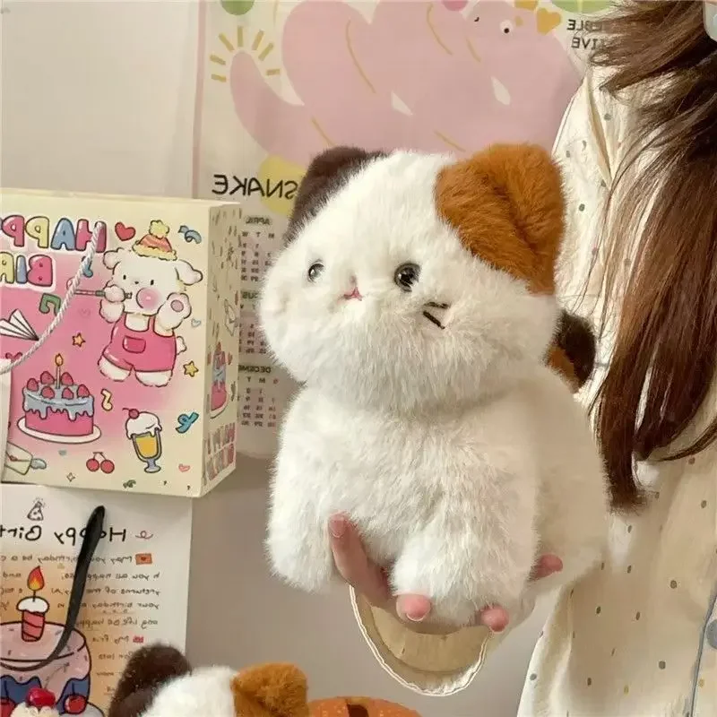 Cute Cat Plush Doll Toy Cat Doll Girl Sleeping Friend Birthday Gift With Doll SAtanding