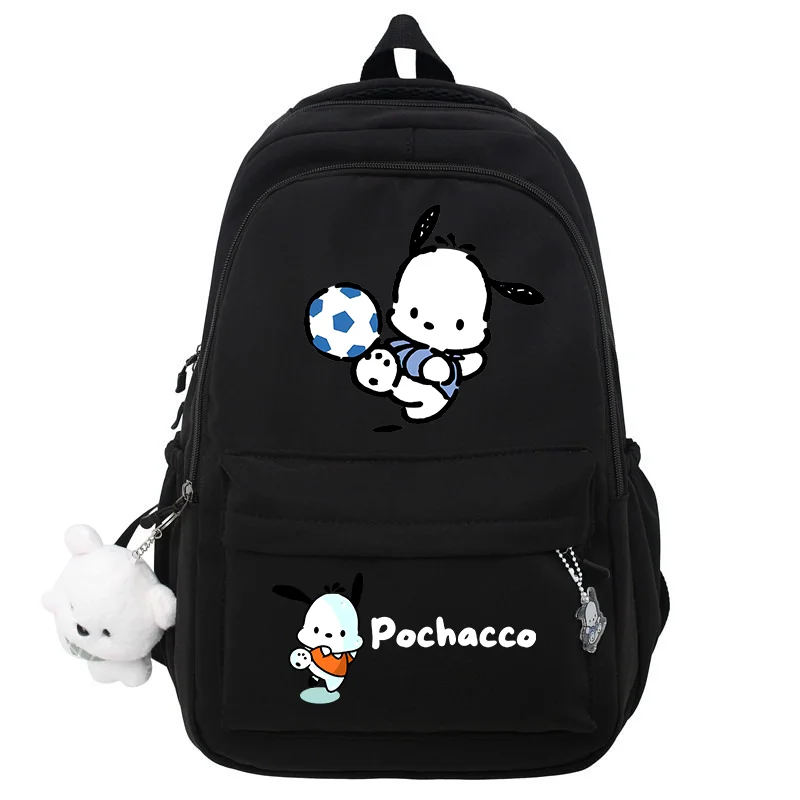 

Pochacco японский рюкзак большой емкости для девочек и мальчиков, простые универсальные школьные сумки, унисекс, дорожная сумка для книг, украшение для куклы