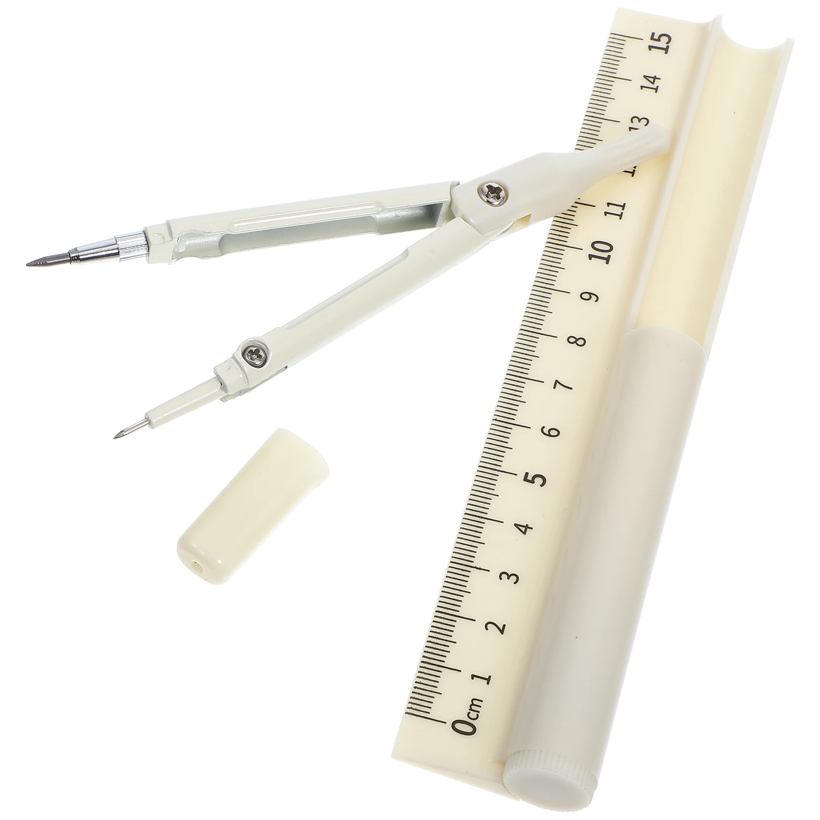 

Compass Pen Ruler Set Classroom Supplies Tool for School (drafting) Math Scribe Kids Compasses Carpenter Pencil Holder Circular