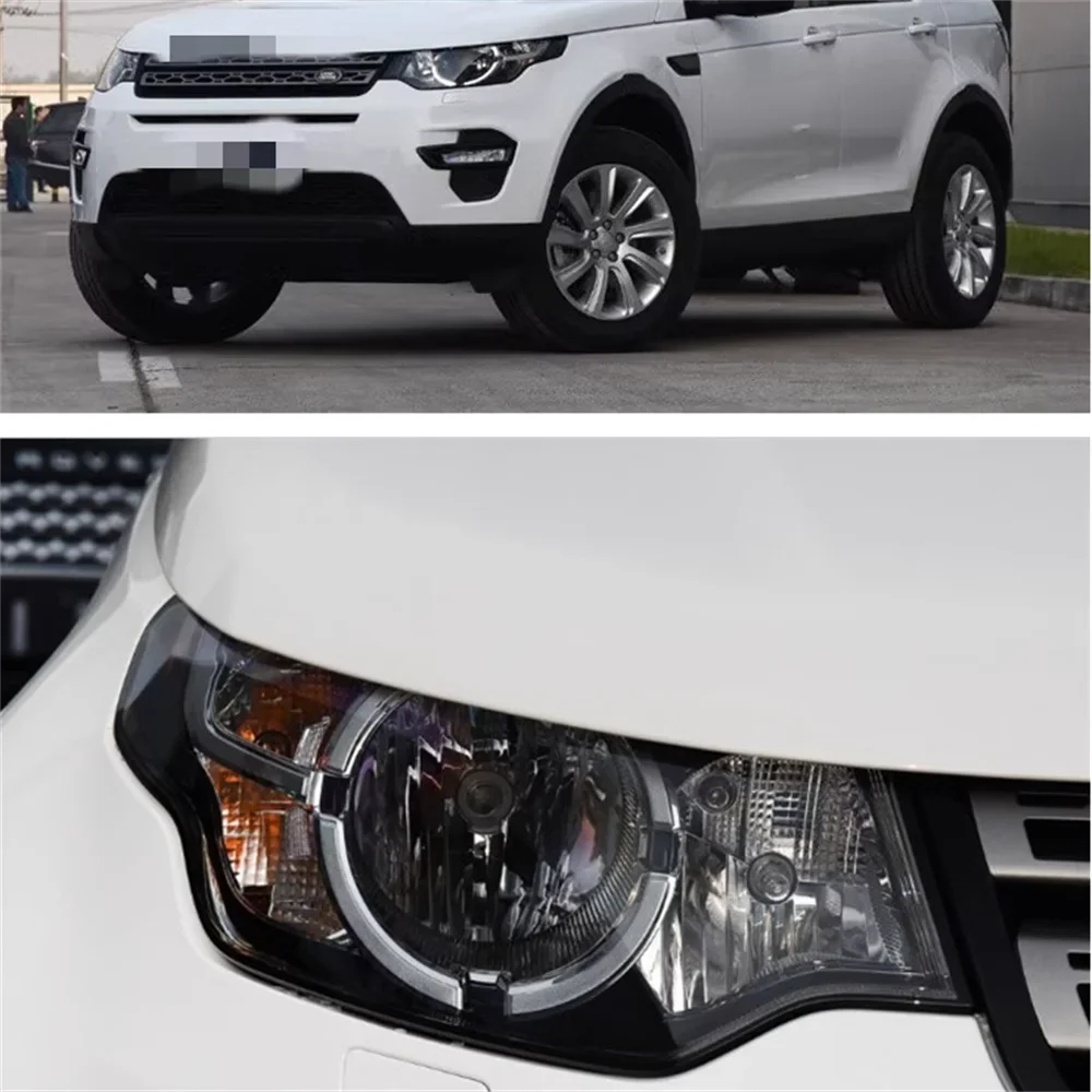 HTTCY لاند روفر ديسكفري فريلاندر 2015 2016 2017 2018 الجبهة سيارة غطاء المصباح غطاء المصباح عاكس الضوء كشافات الإسكان #2