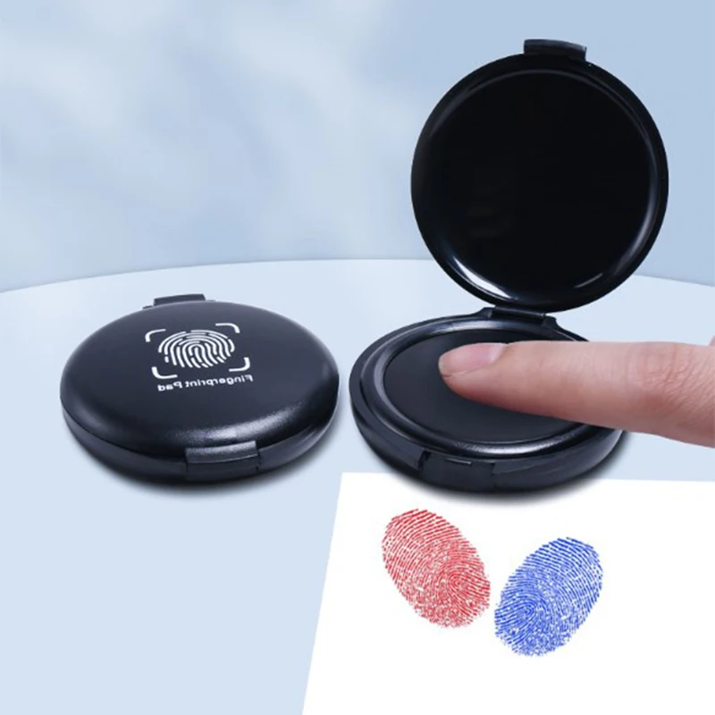 1PC Fingerprint Ink Pad Thumbprint Ink Pad For Notary Fingerprint Id Security Identification Cards Supplies Fingerprint Kit