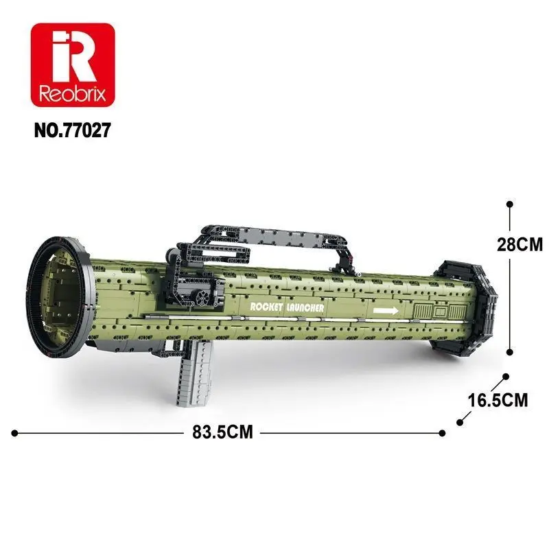 Reobrix AT4Bazooka77027Pistola anticarro modello militare da ragazzo assemblaggio educativo con proiettili
