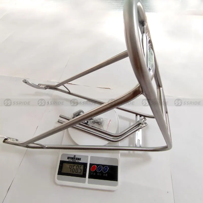 55RIDE GR9 Titanium Alloy Bicycle Luggage Holder Bag Stand Long Distance Travel Cycling Rear Rack Carrier