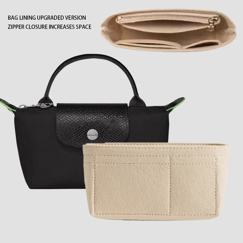 Longchamp Mini Bag Organizador, Sacos De Armazenamento, Feltro Bolsa, Inserir Bolsa, Liner Malas