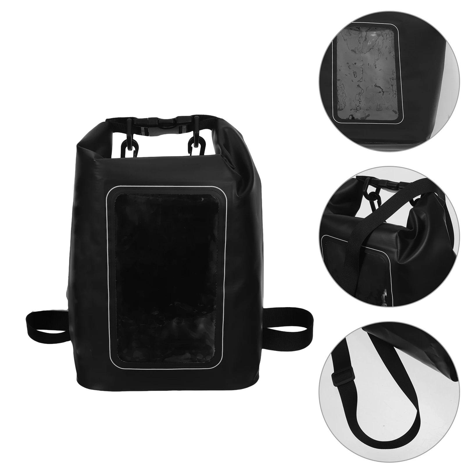 

Small Waterproof Phone Bag Pouch PVC Clip Mesh Material Lightweight Dry Storage