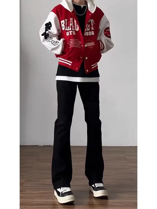 

Мужские джинсы Bla Cleanfit прямого кроя, зауженные, с высокой талией, в американском стиле, износостойкие, повседневные, для осени и зимы