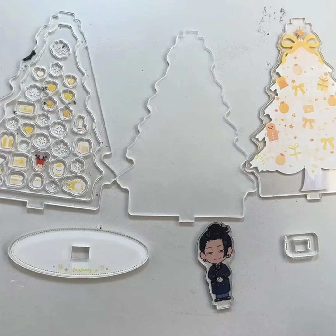 علامات "Jujutsu Kaisen" و"Gojo Satoru Yuki" من الأكريليك لعيد الميلاد، زخارف عالية الجودة على سطح الطاولة