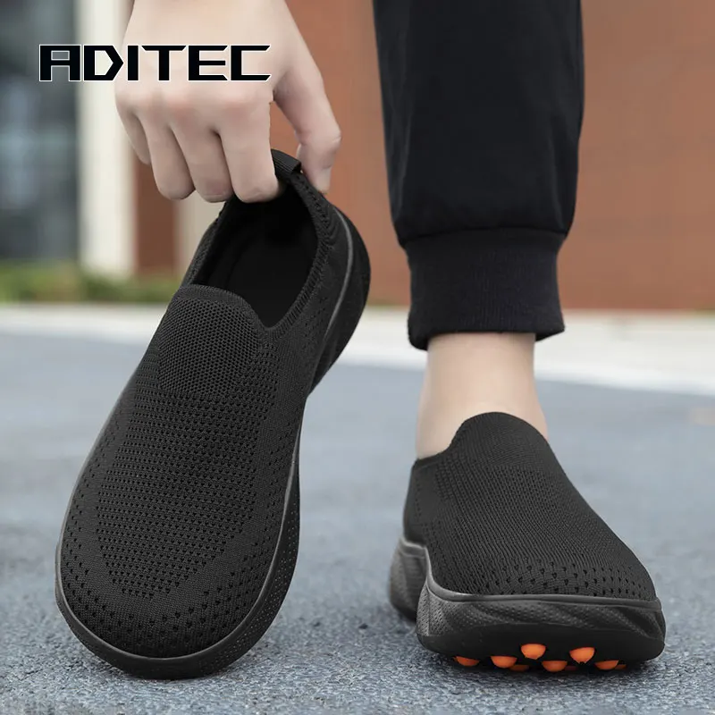 Men's Wide-Design Anti-Slip Casual Shoes Hiking Shoes Barefoot Loafers Multiple Colors Available Breathable Mesh Men's Footwear