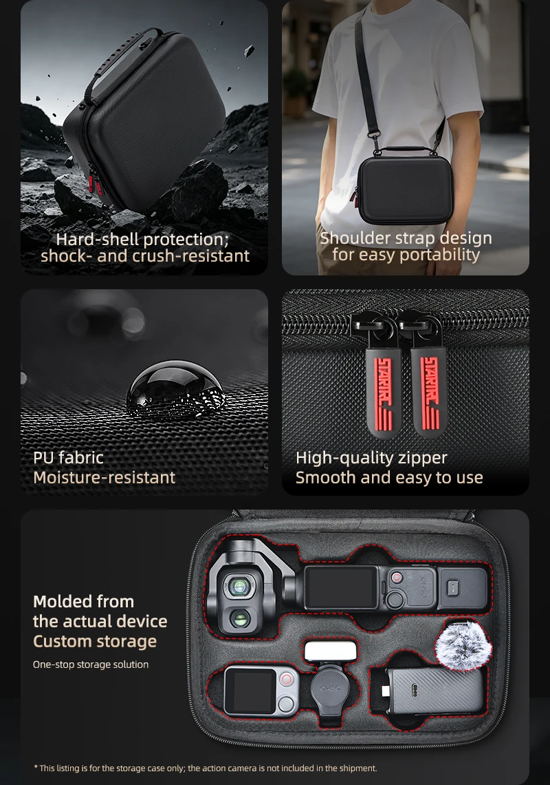 Pocket 4P Tragetasche für DJI Osmo Pocket 4 Pro Creator Combo Zubehör Tragbare PU-Schutz-Schulter-Reisetasche – Detail 4