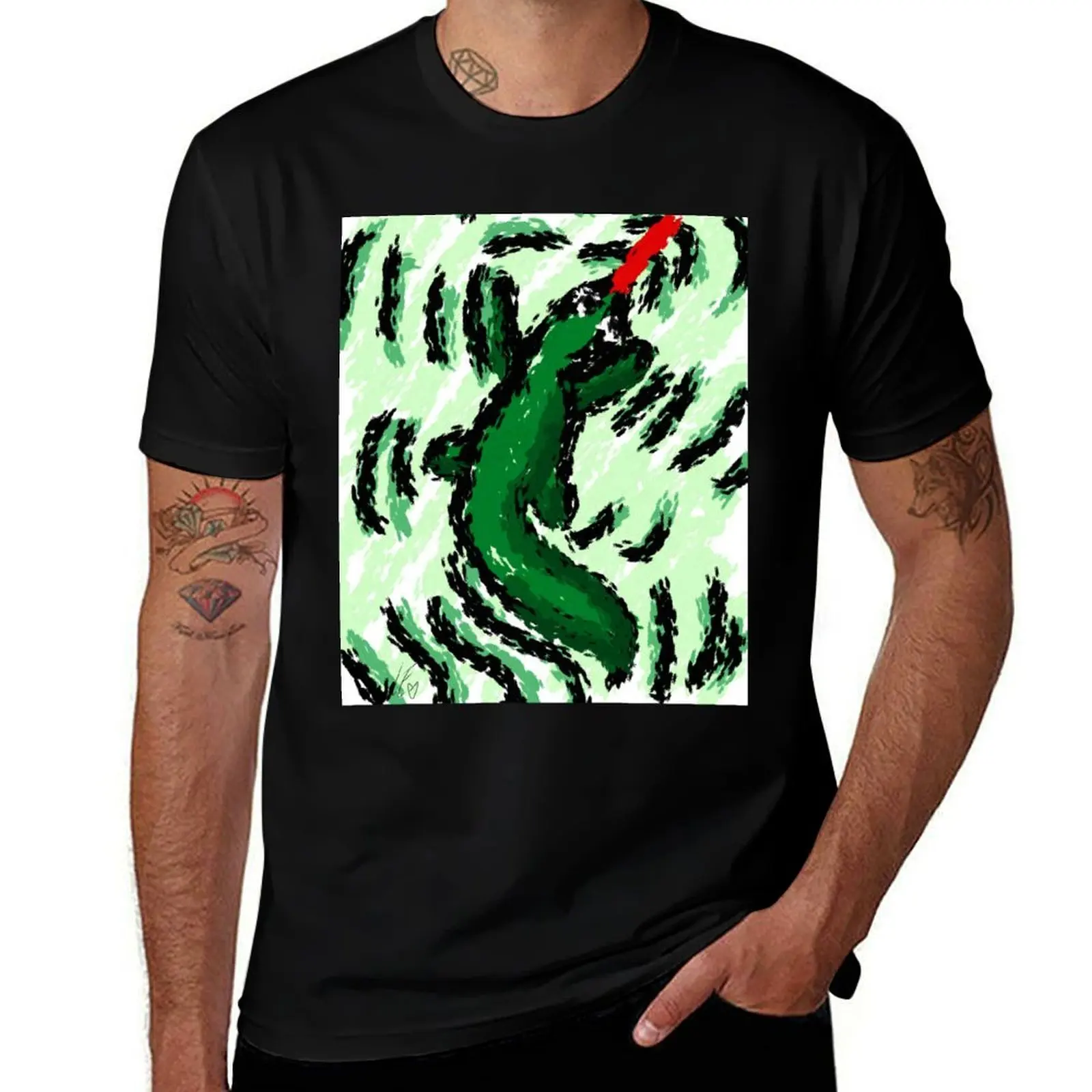 

Gecko Abstract T-Shirt custom t-shirts plus sizes cotton graphic tees black t-shirts for men