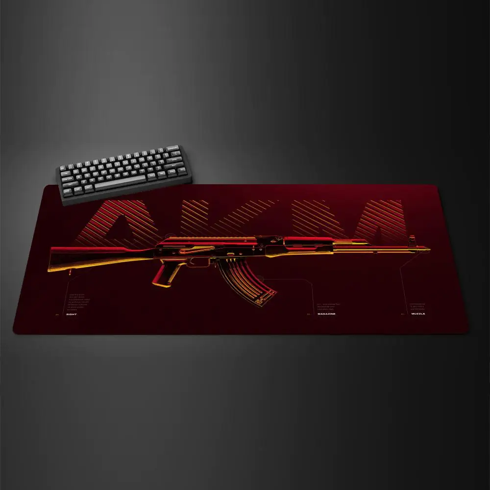 AWM Sniper Rifle PUBG Game Large Mouse Pad XXL Desk Mat Anti-Slip Rubber Base Gaming Keyboard and Mouse Stitched Edges for Home