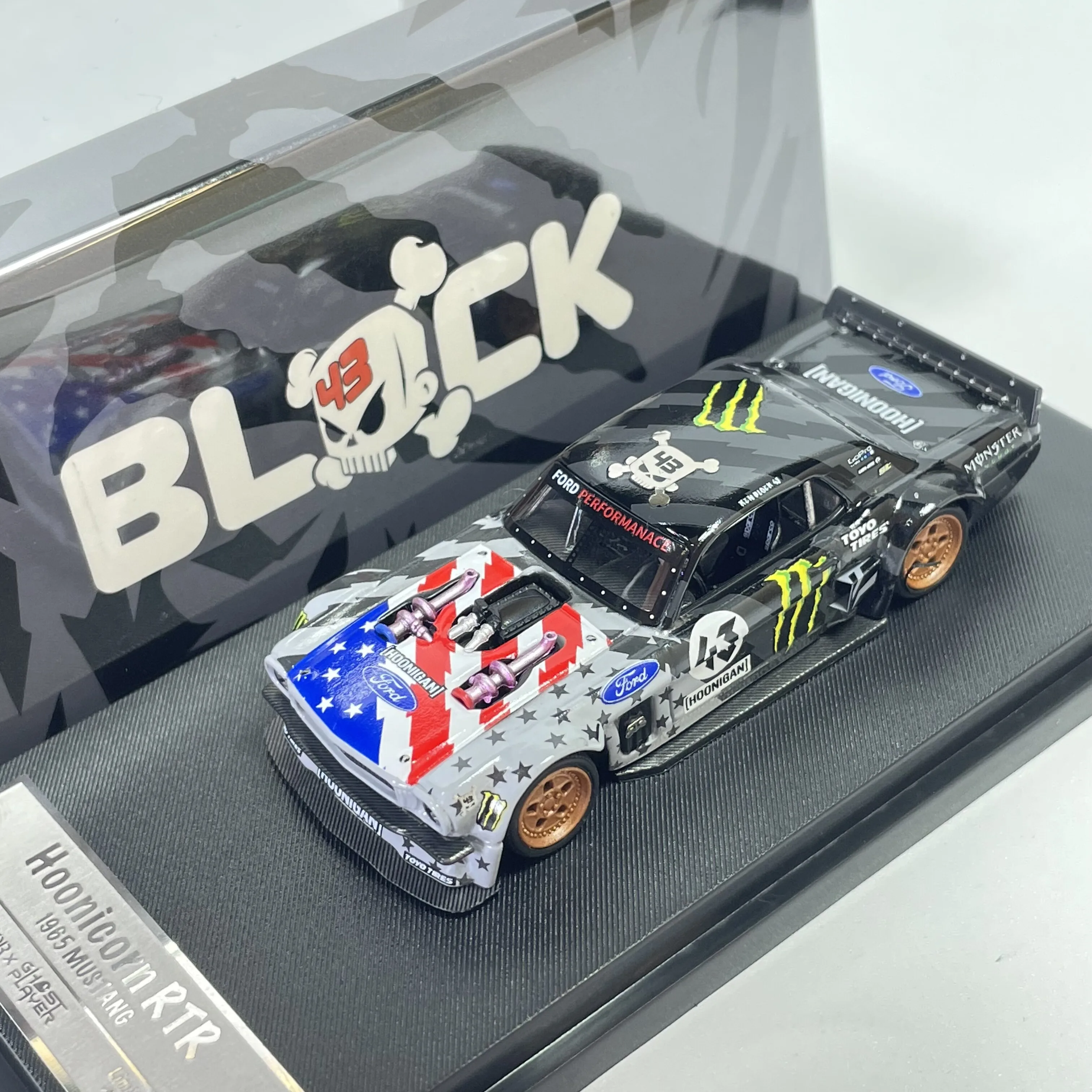 SW 1:64 Mustang Hoonicorn RTR 1965 Legierungsauto, Druckguss- und Spielzeugfahrzeuge, Automodell, Miniaturmodellauto für Kinder