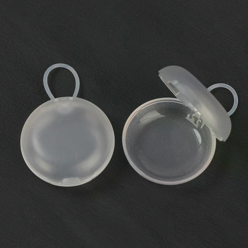 Round Soundproof Earplug Box Mini Portable Plastic Earplug Storage Box Sleeping Earplug Craft Jewelry Earring Organizer